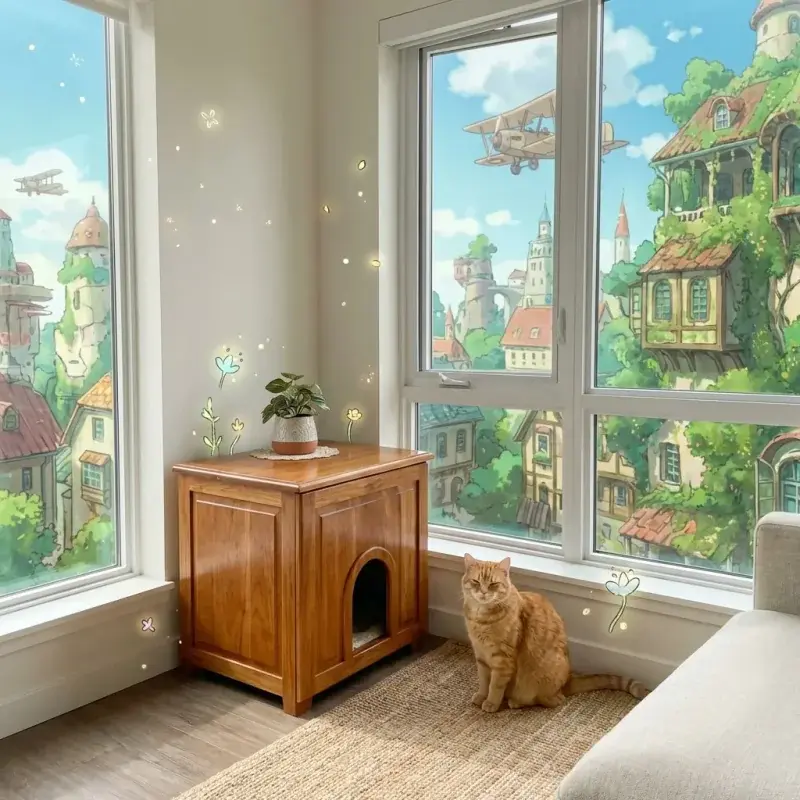 Safe and well-ventilated home setup for cat owners